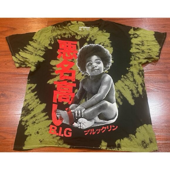 THE NOTORIOUS B I G WOMENS TIE DYE TEE SZ LARGE - Picture 1 of 4
